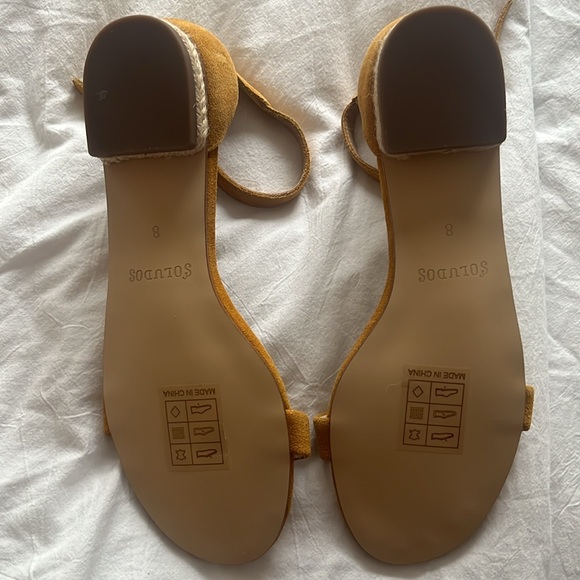 Soludos Yellow ankle strap sandal Women’s size 8 NWT - Picture 3 of 4